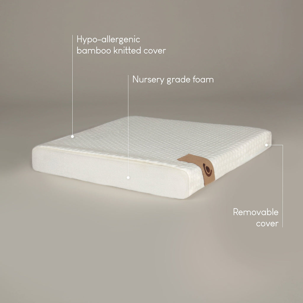 CuddleCo Little Me Hypo-Allergenic Bamboo Moses Basket Mattress 75 x 28cm
