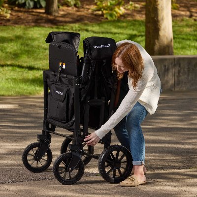 Wonderfold W4 Luxe Pro Quad Stroller Wagon