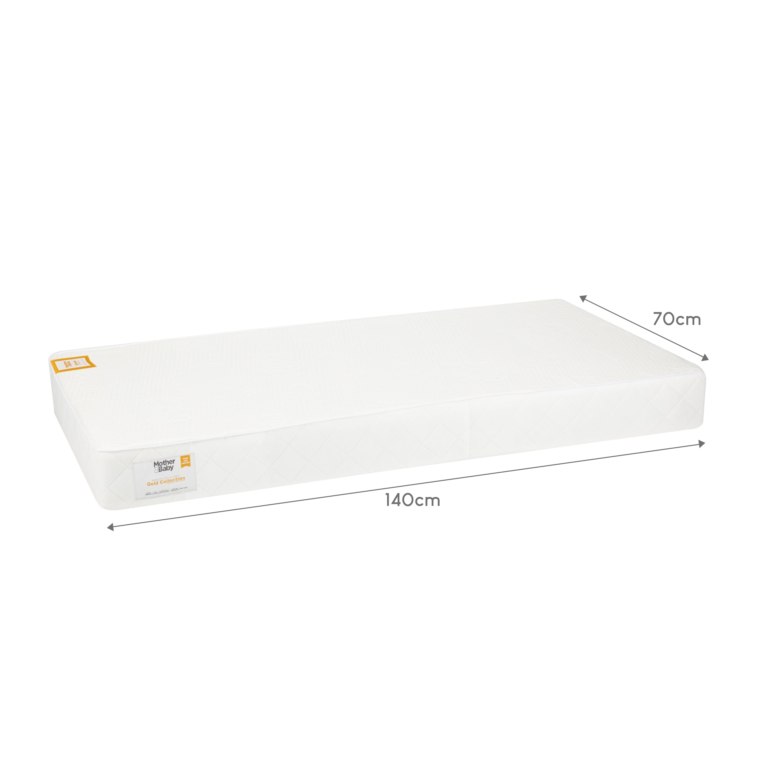 Mother&Baby Rose Gold Anti-Allergy Sprung Cot Bed Mattress 140 x 70cm