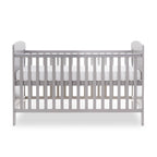 Obaby Grace Cot Bed, Cot Top Changer + Fibre Mattress - Warm Grey