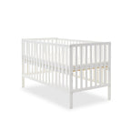 Obaby Bantam Cot Bed, Under Drawer + Fibre Mattress - White