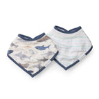 Bandana Bib Set - 2 Pack - Smiley Sharks