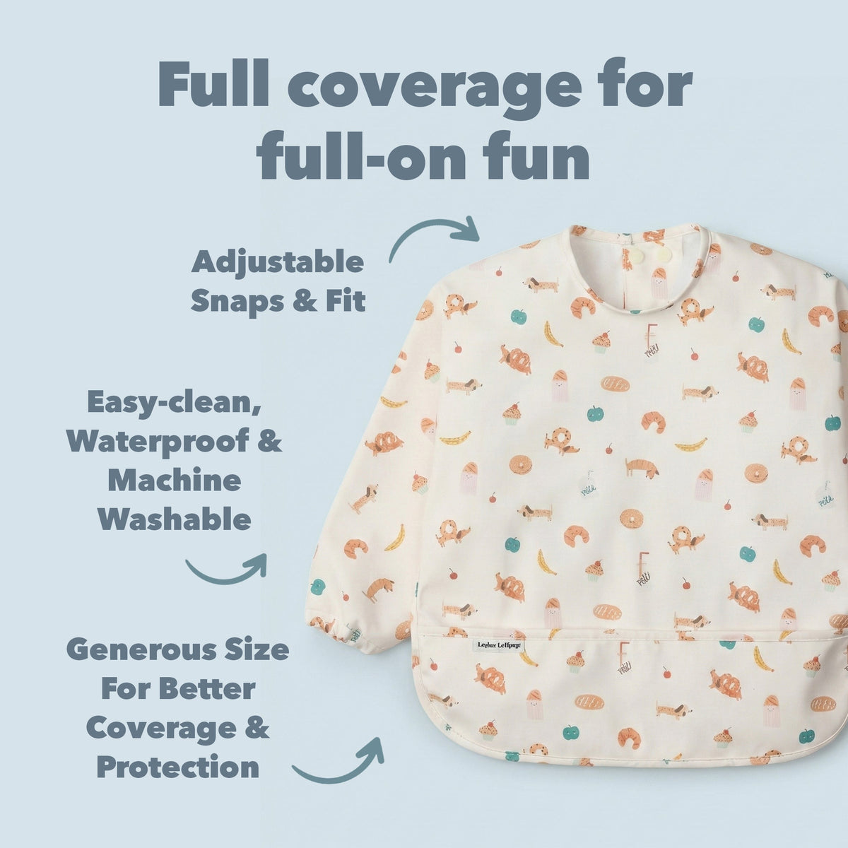 Long Sleeve Bib - French Breakfast