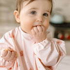 Long Sleeve Bib - Pink Seashells