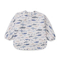 Long Sleeve Bib - Smiley Sharks