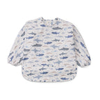 Long Sleeve Bib - Smiley Sharks