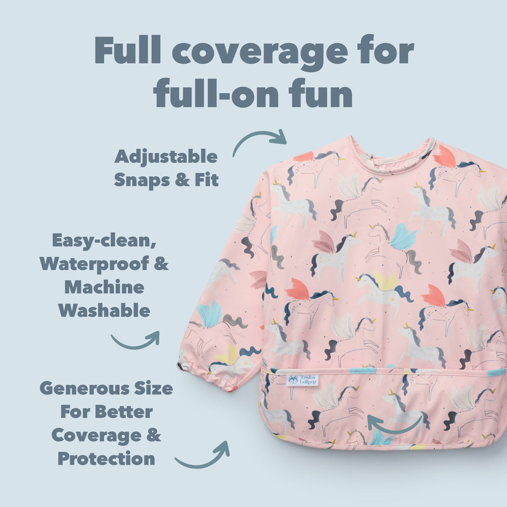 Long Sleeve Bib - Unicorn Ballet