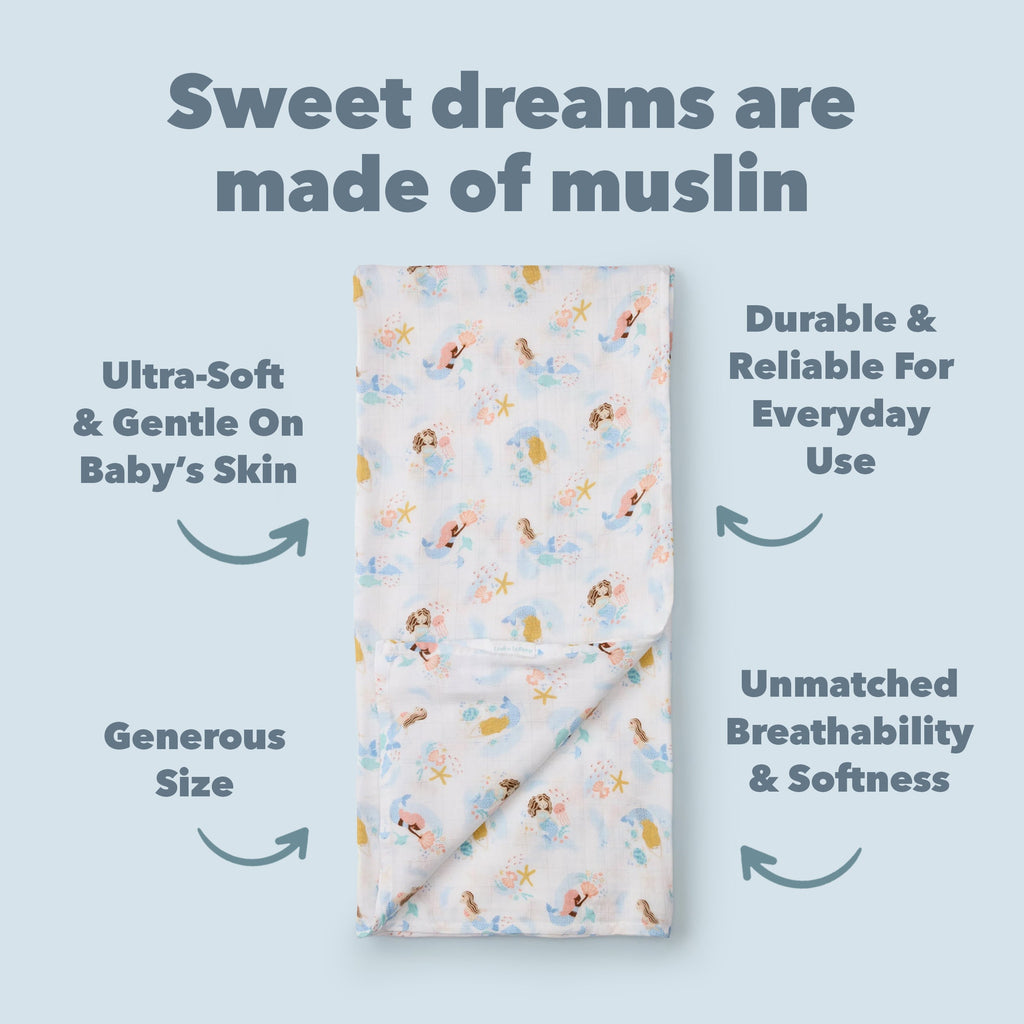 Muslin Swaddle - Mermaids