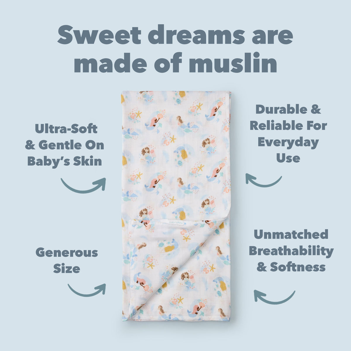 Muslin Swaddle - Mermaids