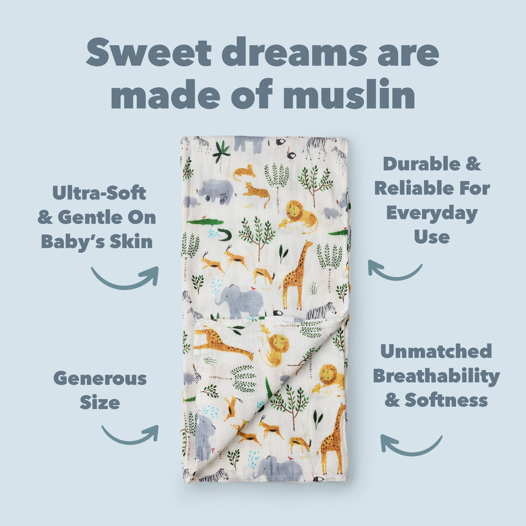 Muslin Swaddle - Safari Jungle