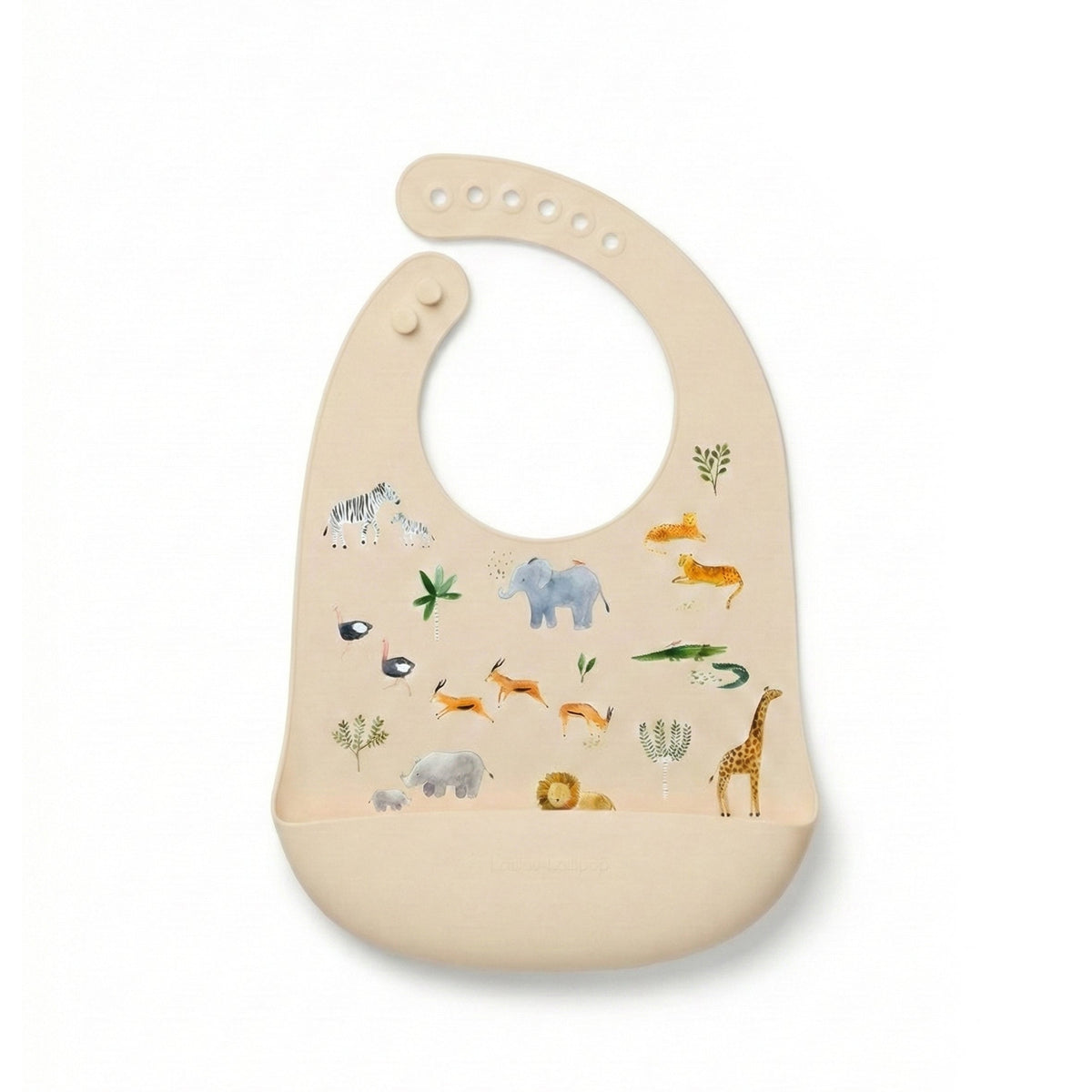 Silicone Bib Printed - Safari Jungle