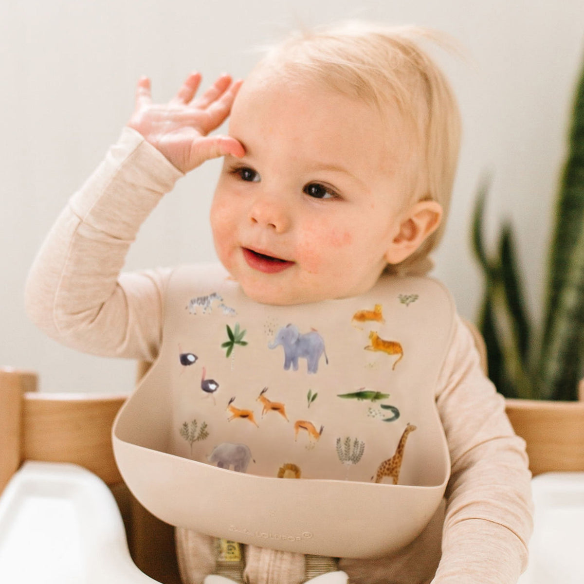 Silicone Bib Printed - Safari Jungle