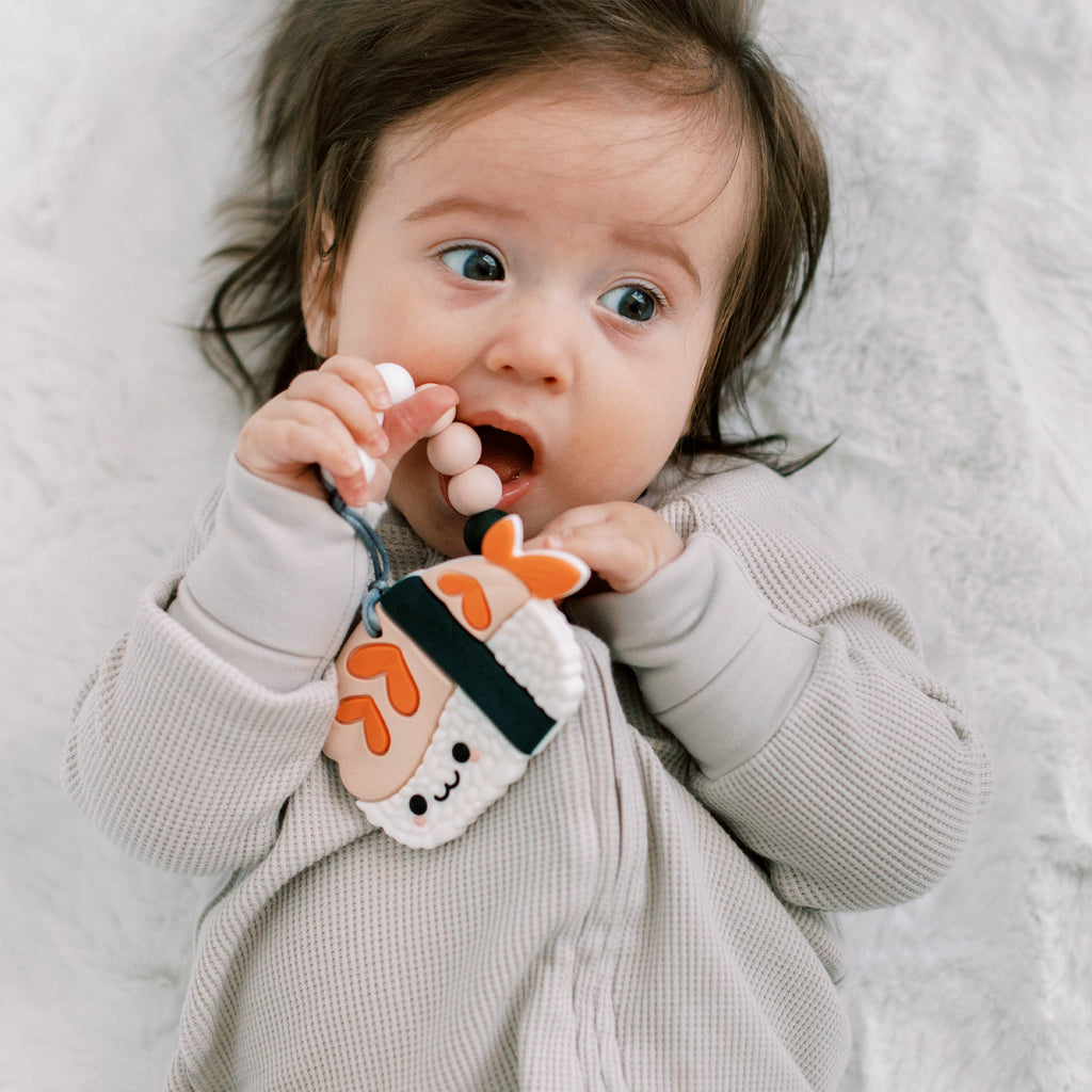 Teething Clip - Ebi Sushi