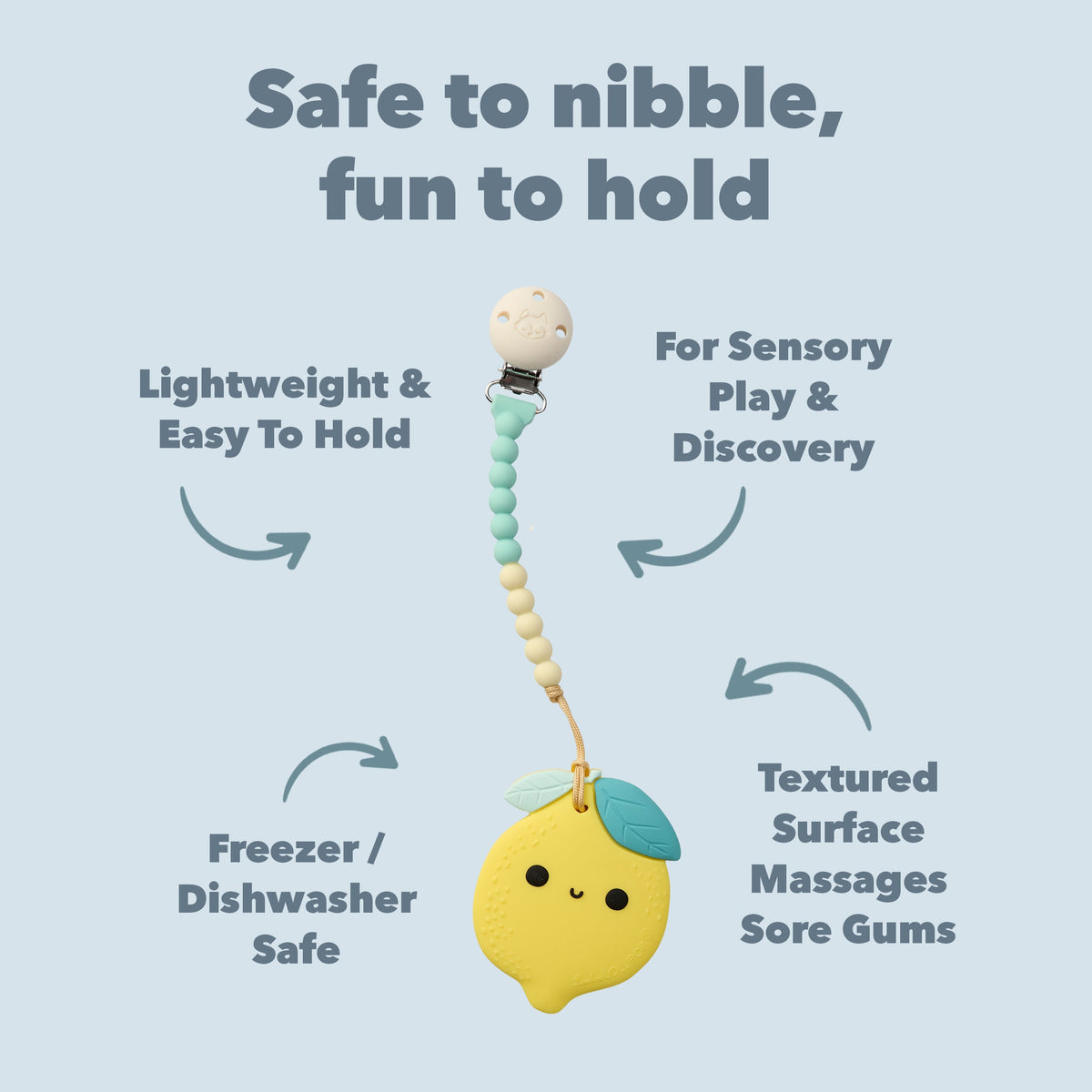 Teething Clip - Lemon