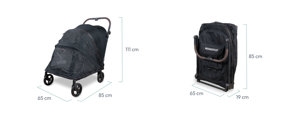 Wonderfold Hudson Pet Stroller - with FlatFold™ Technology