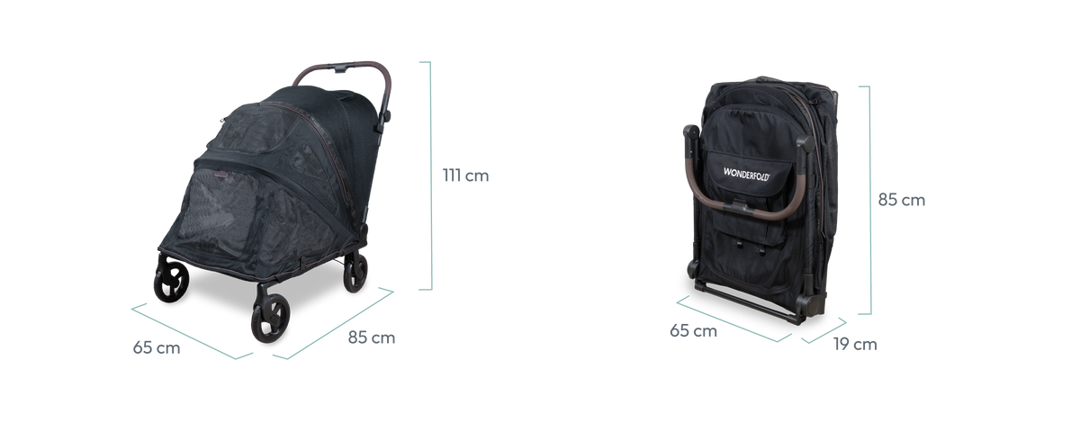 Wonderfold Hudson Pet Stroller - with FlatFold™ Technology