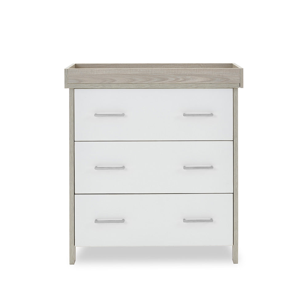 Obaby Nika Mini 3 Piece Room Set - Grey Wash & White