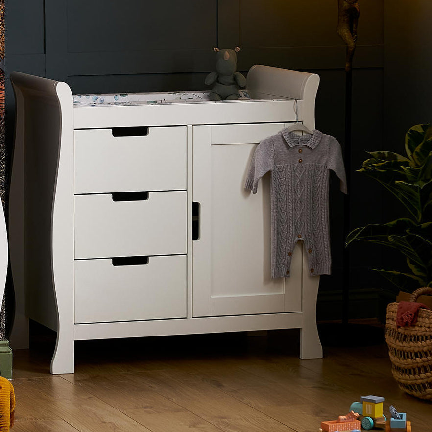 Obaby Stamford Classic Sleigh 2 Piece Room Set - White