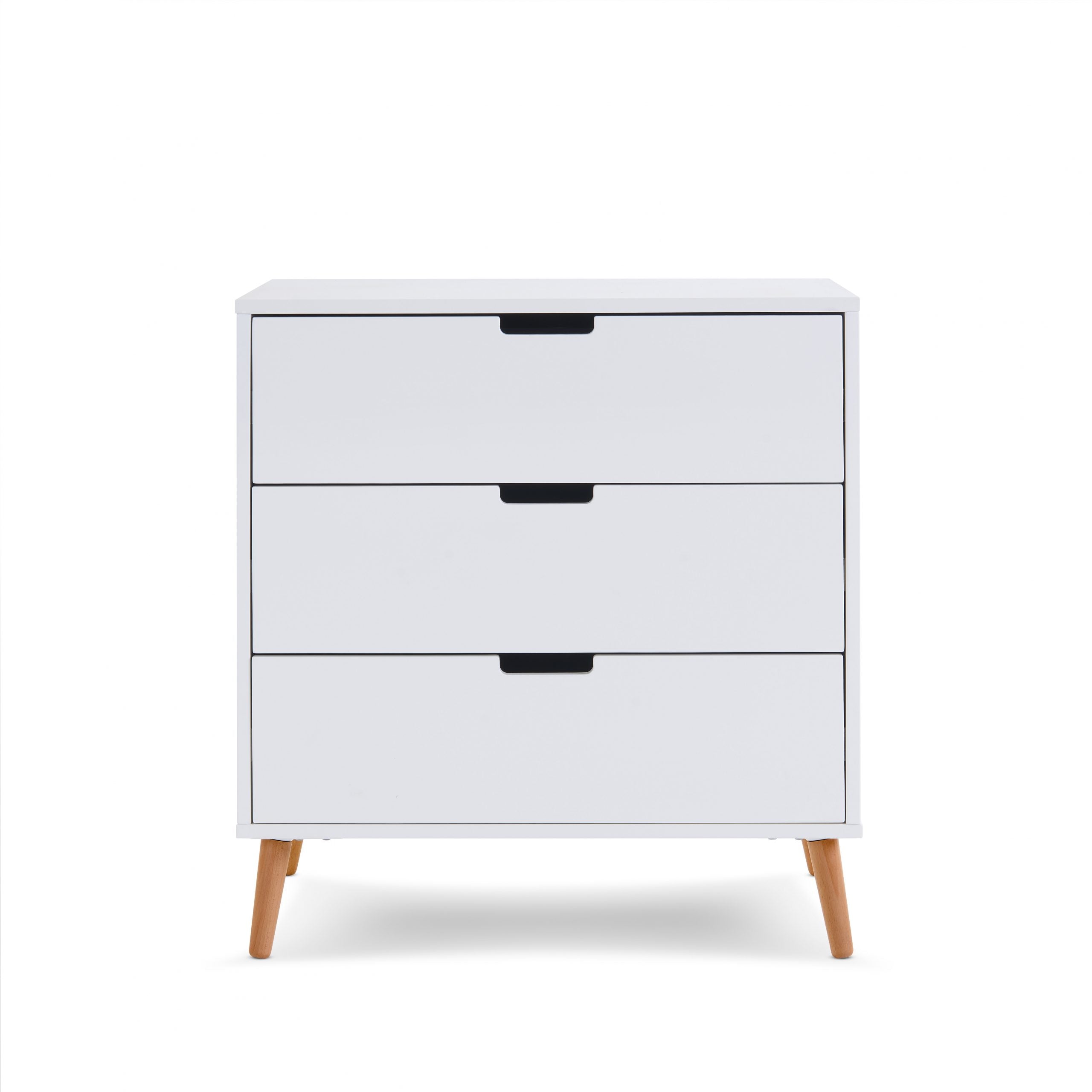 Obaby Maya 3 Piece Room Set - White With Natural