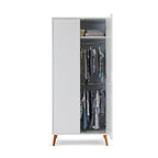 Obaby Maya Double Wardrobe - White With Natural