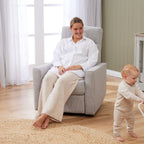 Tutti Bambini Paige Recliner Glider Nursery Chair - Pure Grey