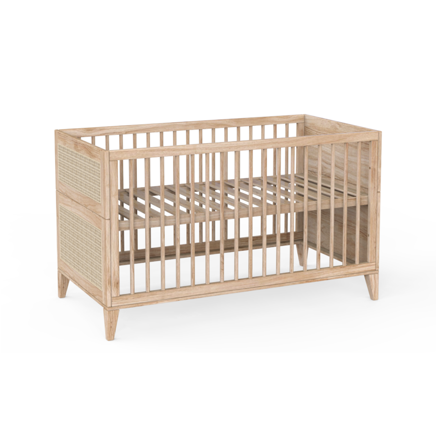 NAMI BOIS Evolutive Bed 70X140 - Natural / Rattan