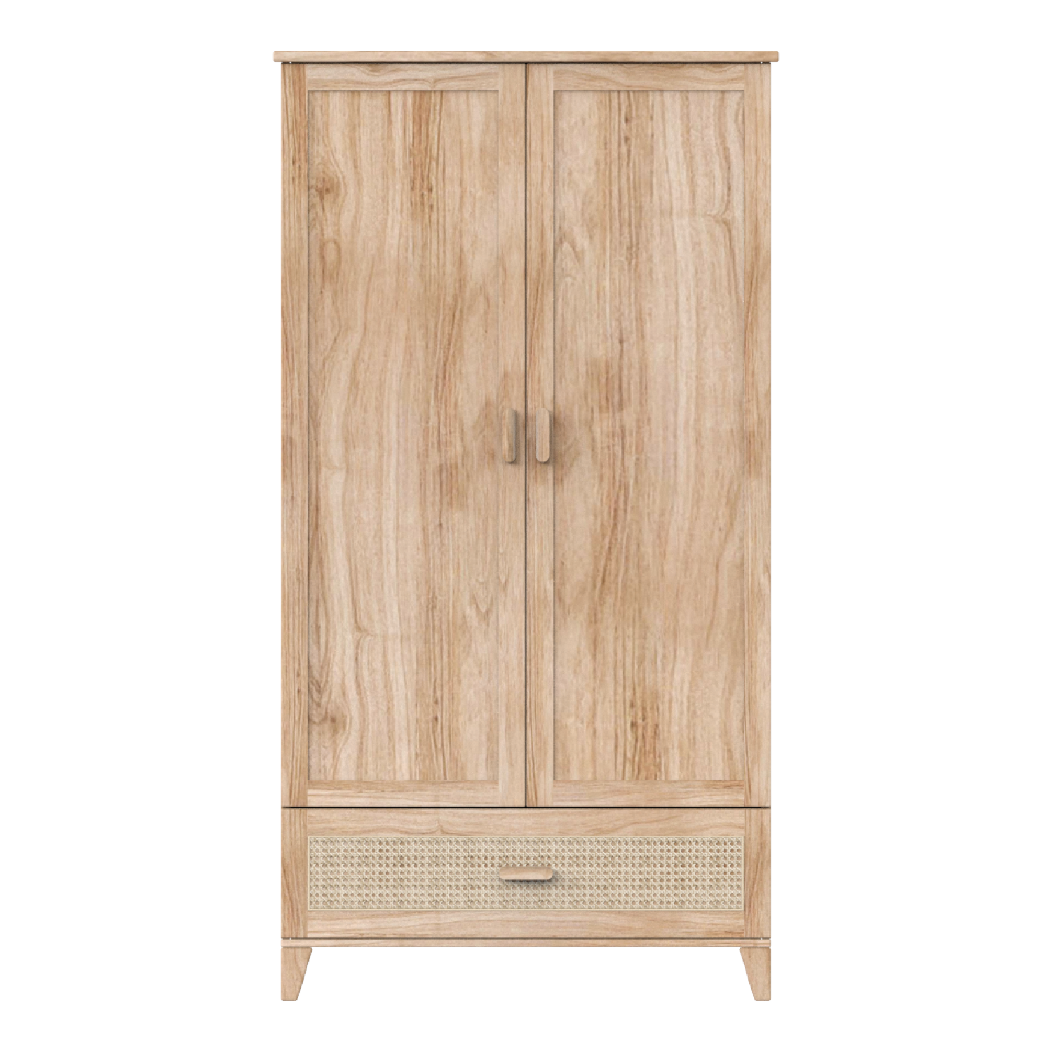 NAMI BOIS Armoire / Wardrobe - Natural / Rattan