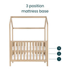 Tutti Bambini Casa 3 in 1 Cot Bed 120 x 60cm - Harvest Oak