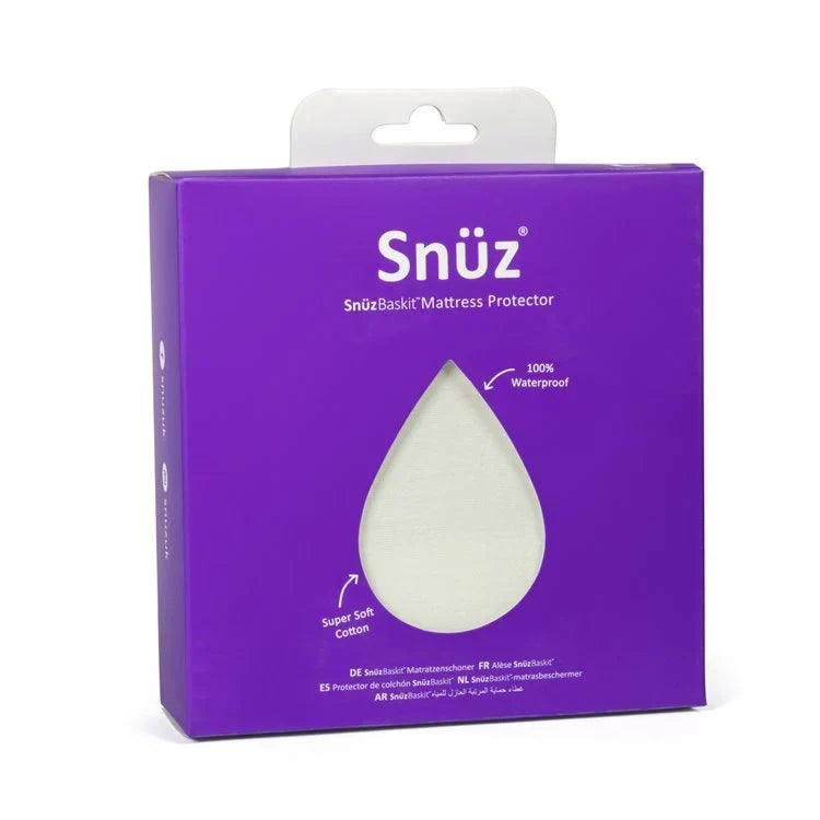 SnuzBaskit Waterproof Mattress Protector | White