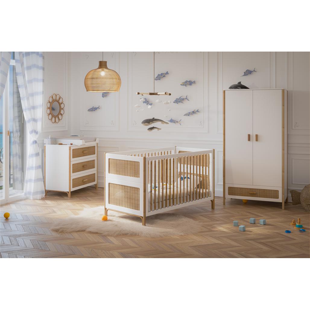 Oceania Wardrobe Rattan Cannes - Neige