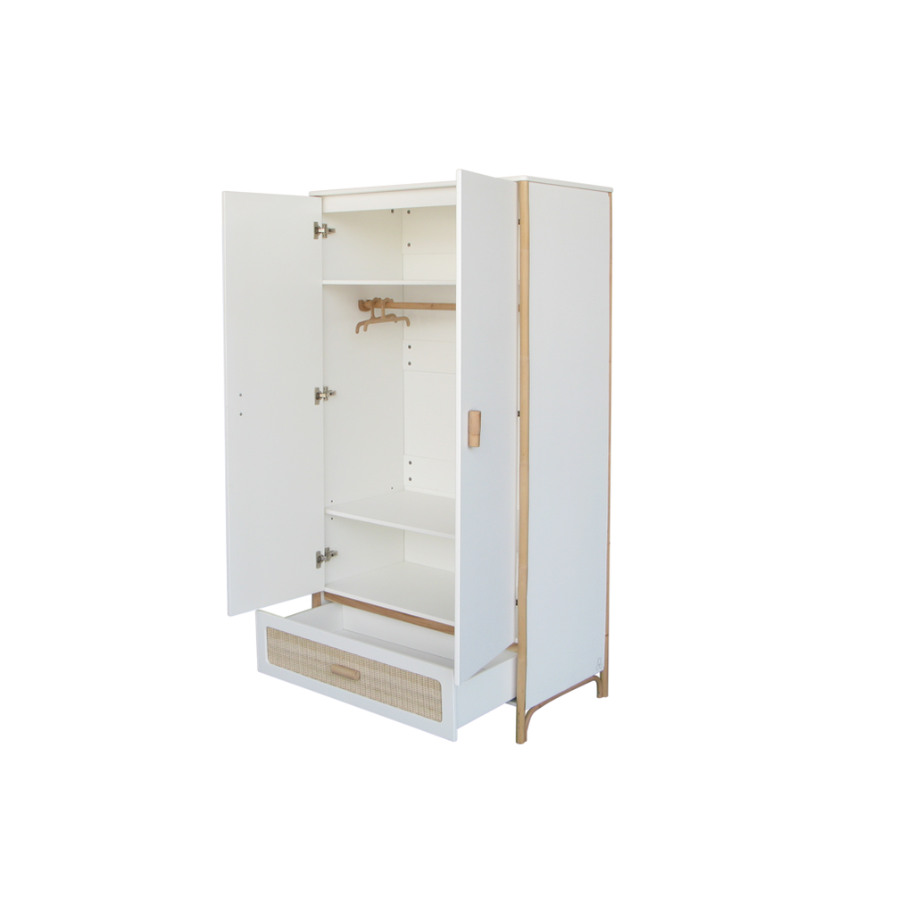 Oceania Wardrobe Rattan Cannes - Neige