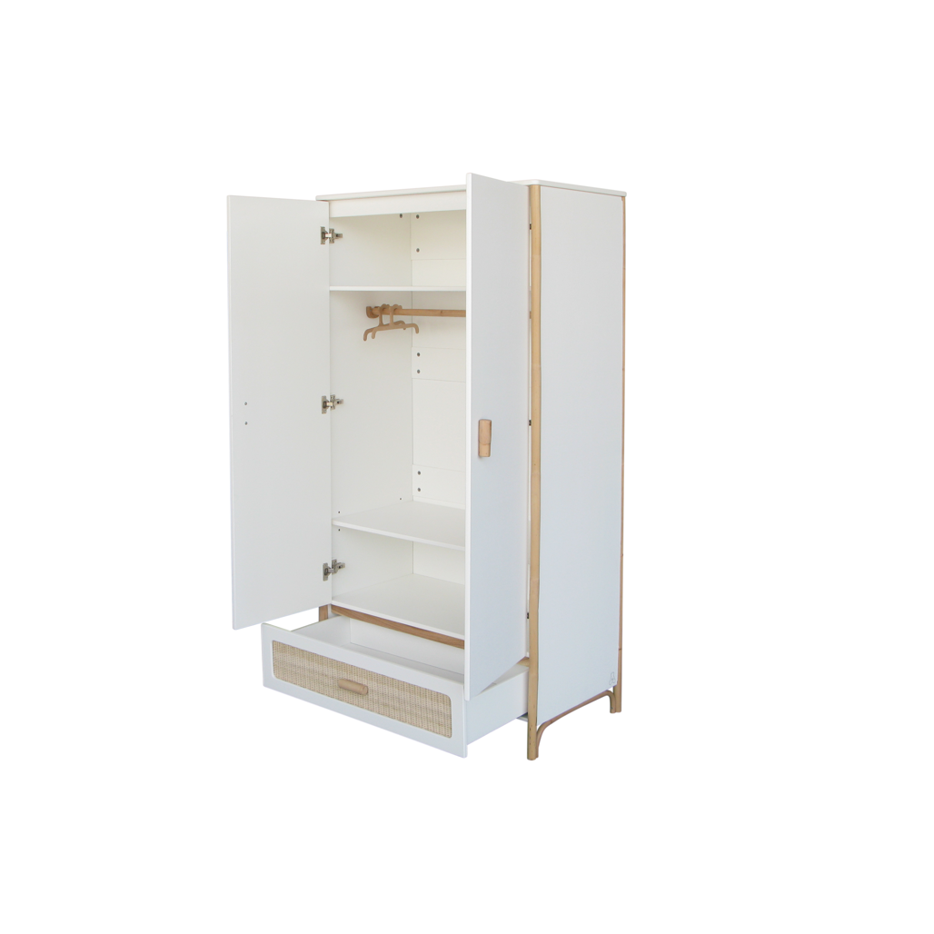 Oceania Wardrobe Rattan Cannes - Neige