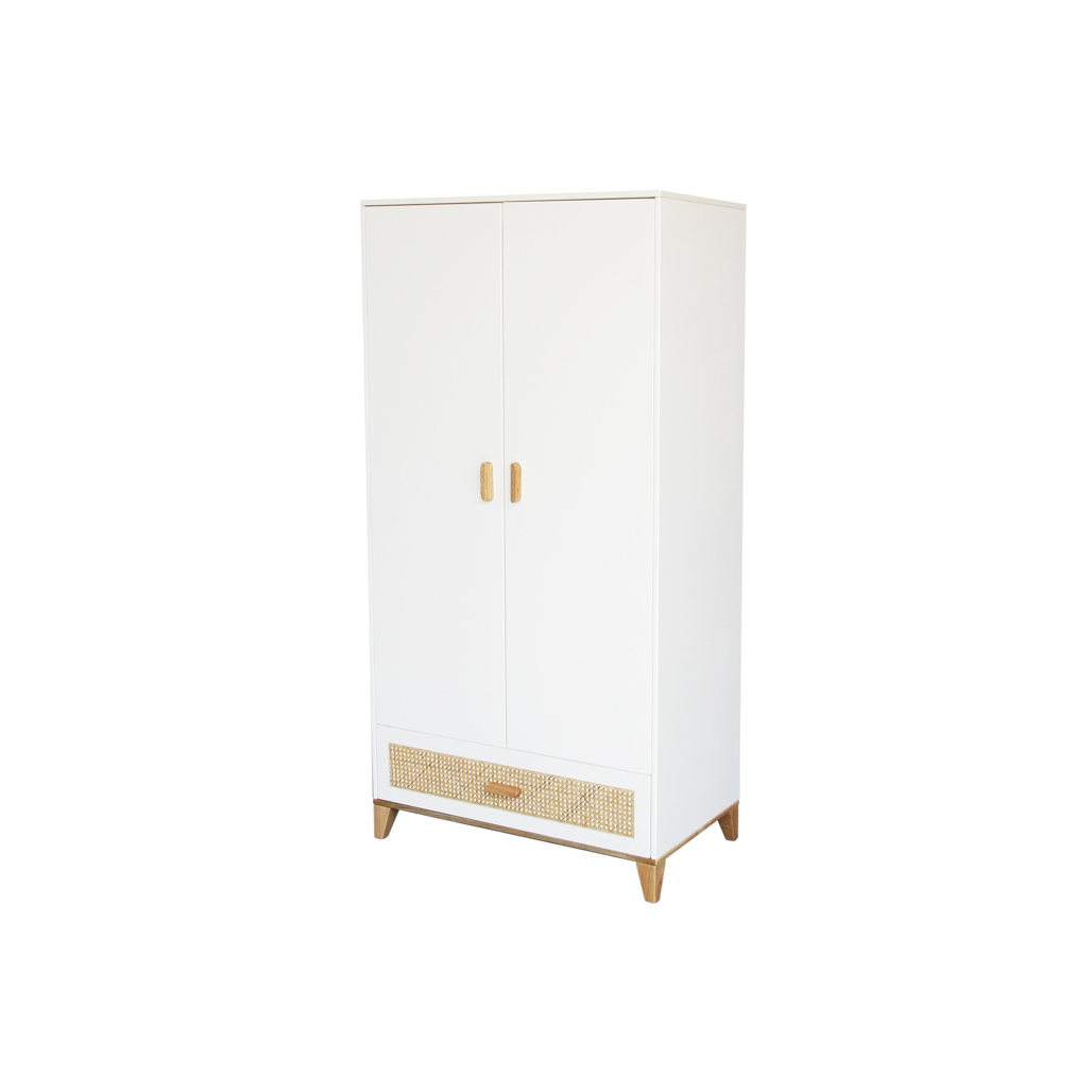 Nami Wardrobe Rattan / Neige