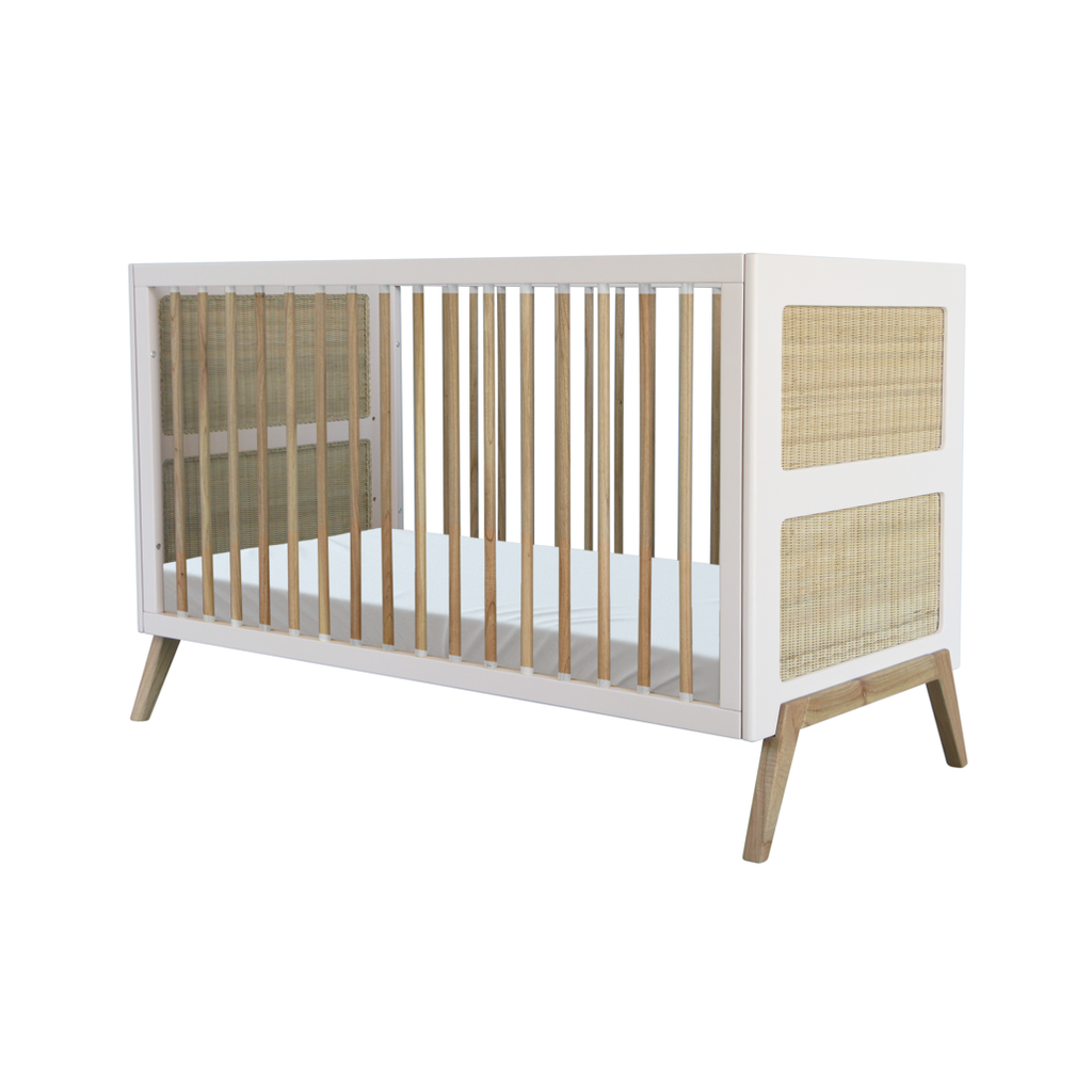 Marelia Multi-Evolutive Bed Rattan 70 x 140 - Neige