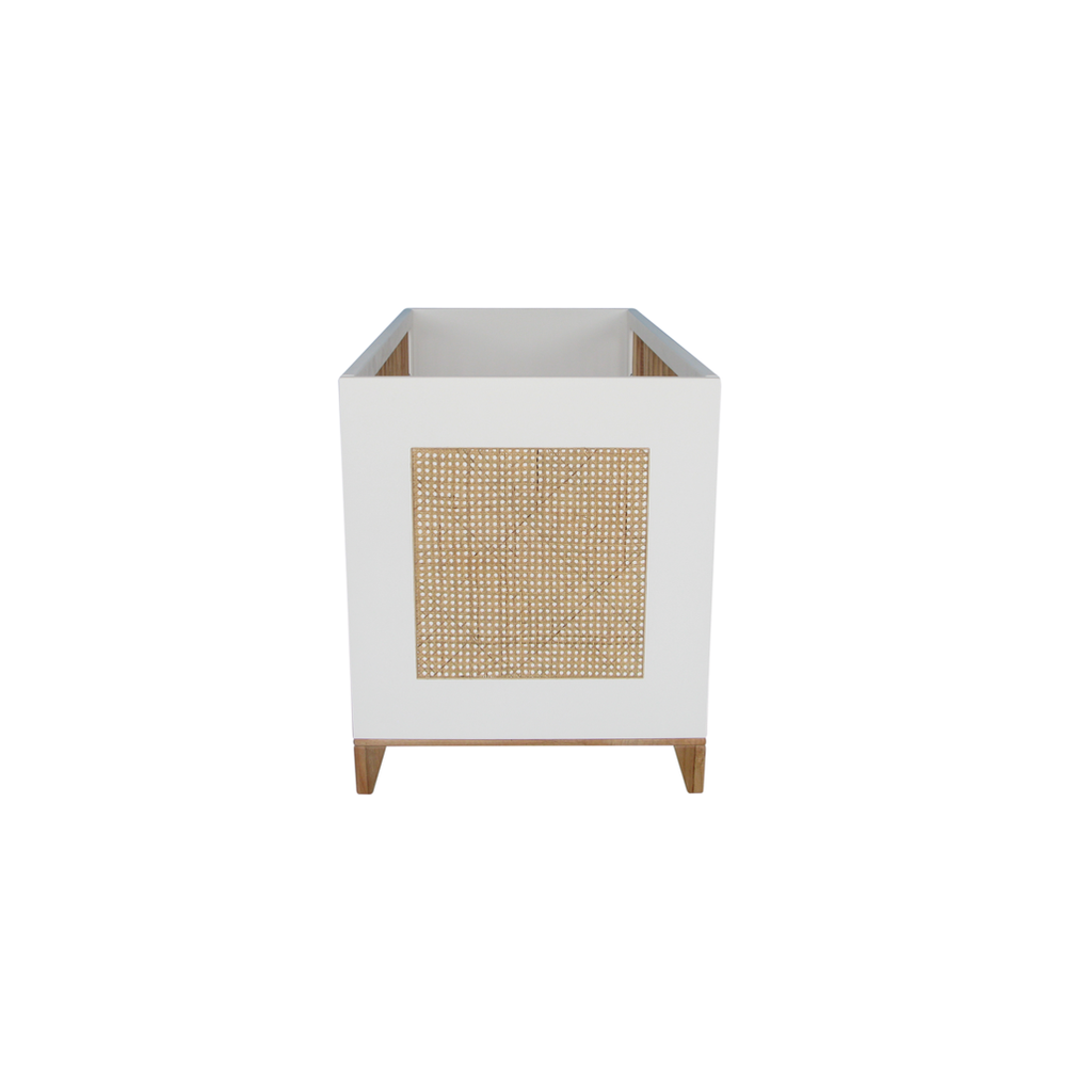 Nami Evolutive Bed 60 x 120 - Rattan / Neige