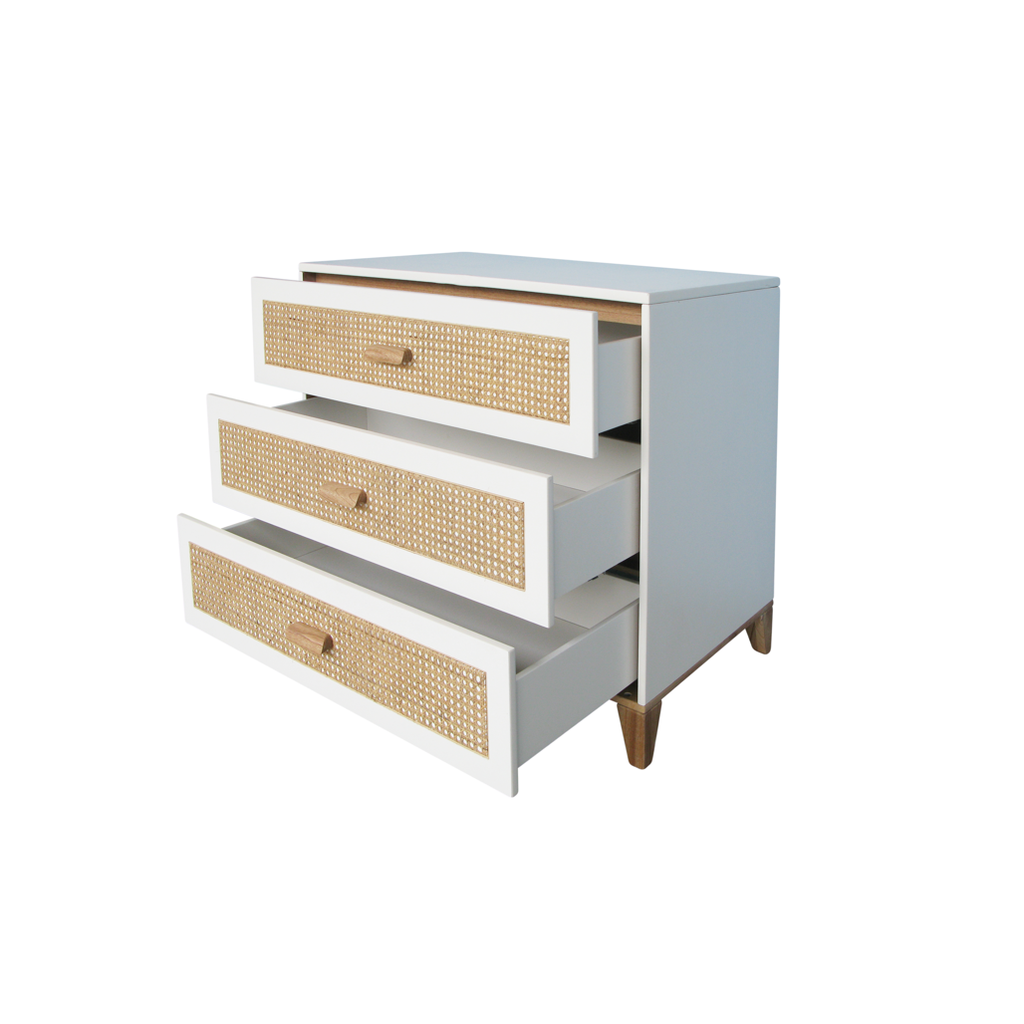 Nami Rattan Chest of Drawer - Neige