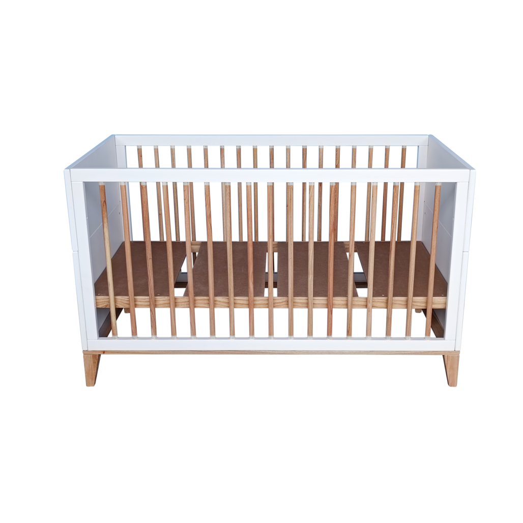 Nami Evolutive Bed 70 x 140 - Rattan / Neige
