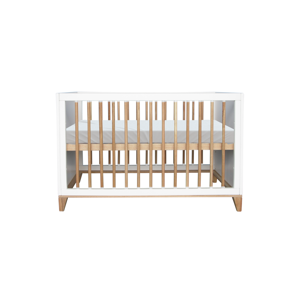 Nami Evolutive Bed 60 x 120 - Rattan / Neige
