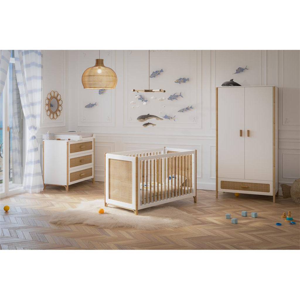 Oceania Wardrobe Rattan Cannes - Neige