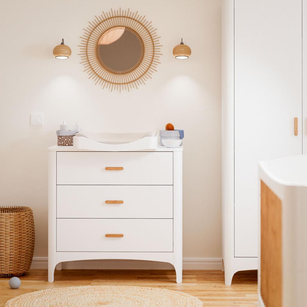 NEREE  COMMODE / BIG CHEST OF DRAWERS H88.8cm - Neige