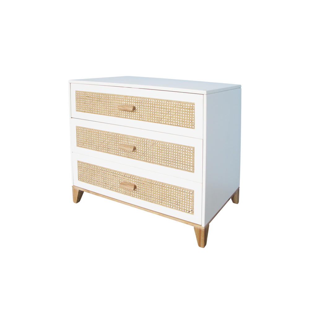 Nami Rattan Chest of Drawer - Neige