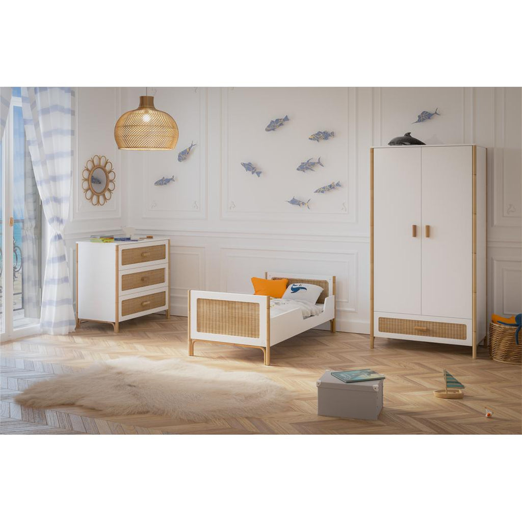 Oceania Rattan Evolutive Bed 70 x 140 - Neige