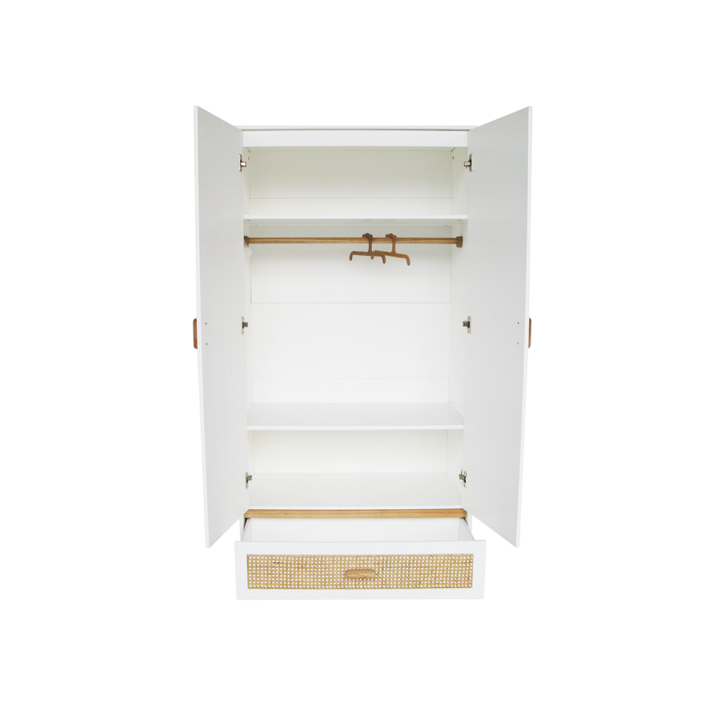 Nami Wardrobe Rattan / Neige