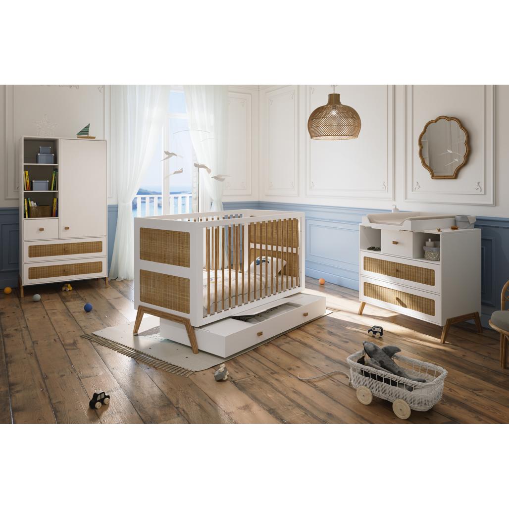 Marelia Wardrobe Rattan - Neige