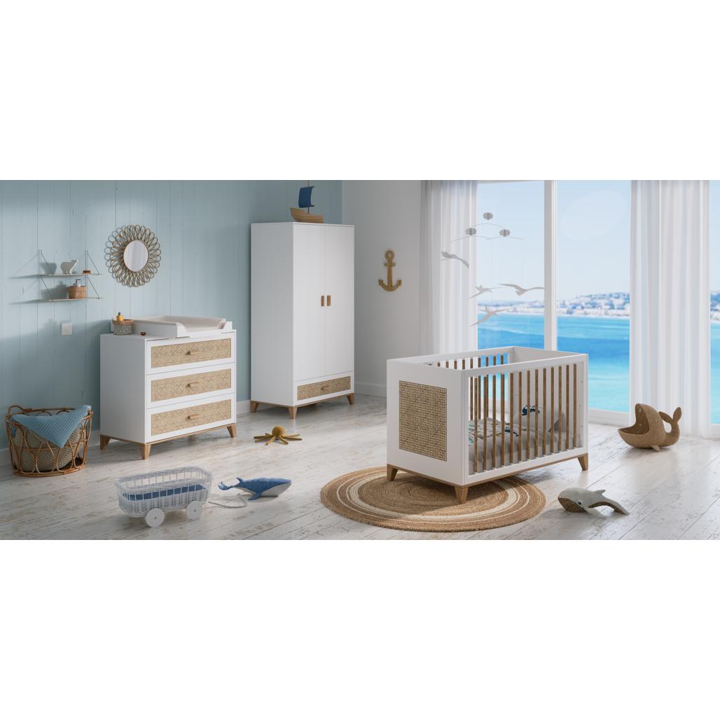 Nami Wardrobe Rattan / Neige