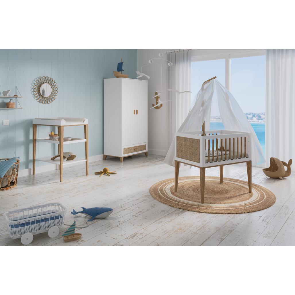 Nami Cradle - Rattan / Neige