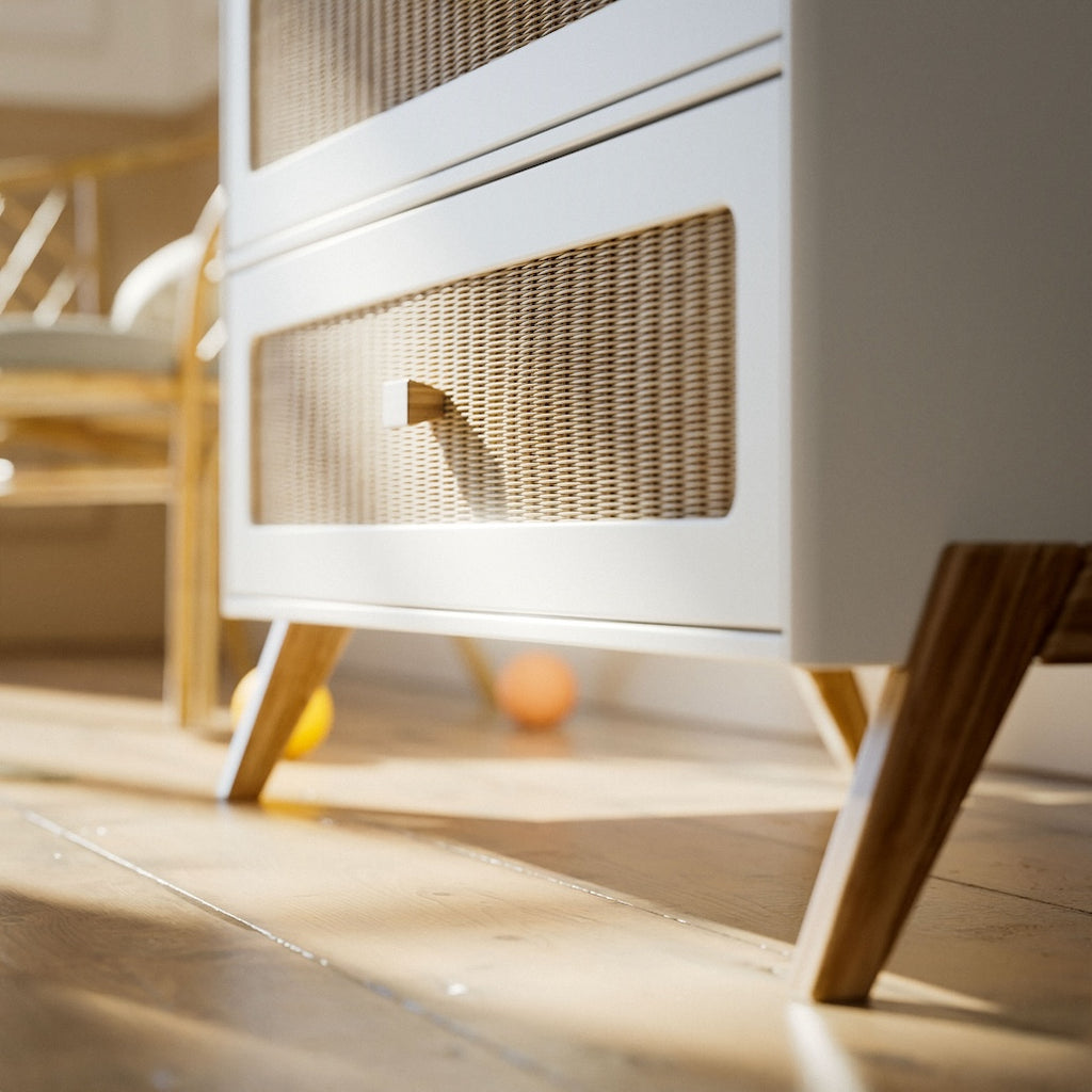 Marelia Chest of Drawer Rattan - Neige