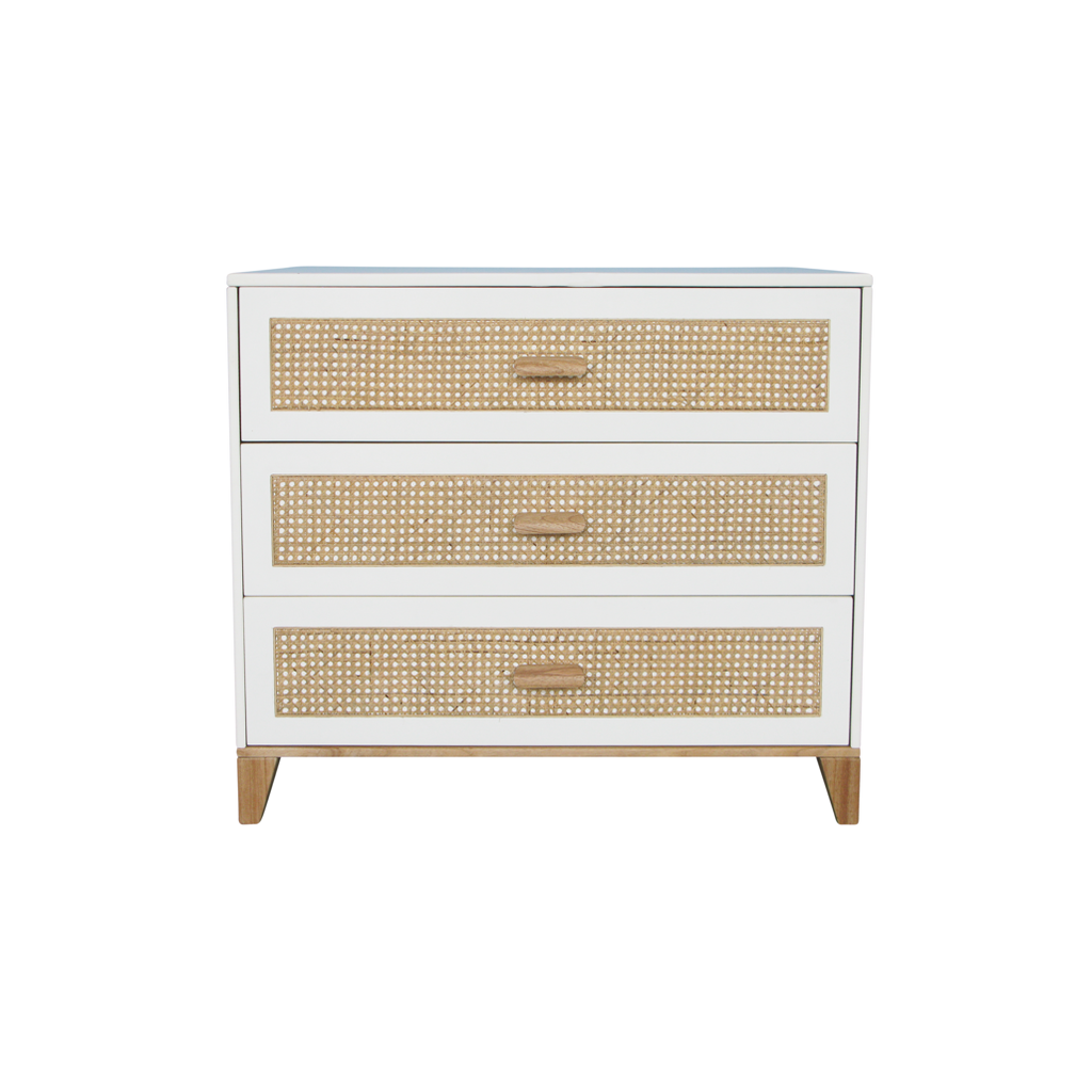Nami Rattan Chest of Drawer - Neige