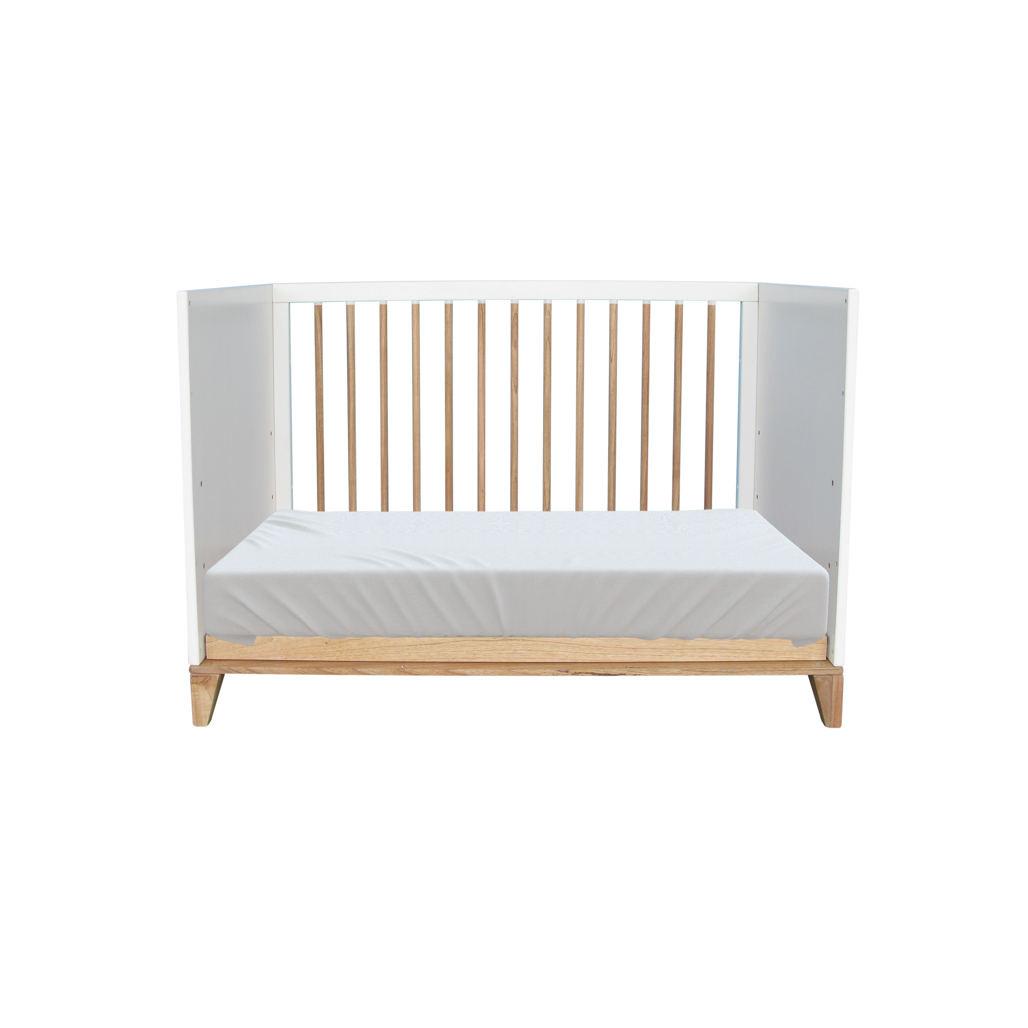 Nami Evolutive Bed 60 x 120 - Rattan / Neige