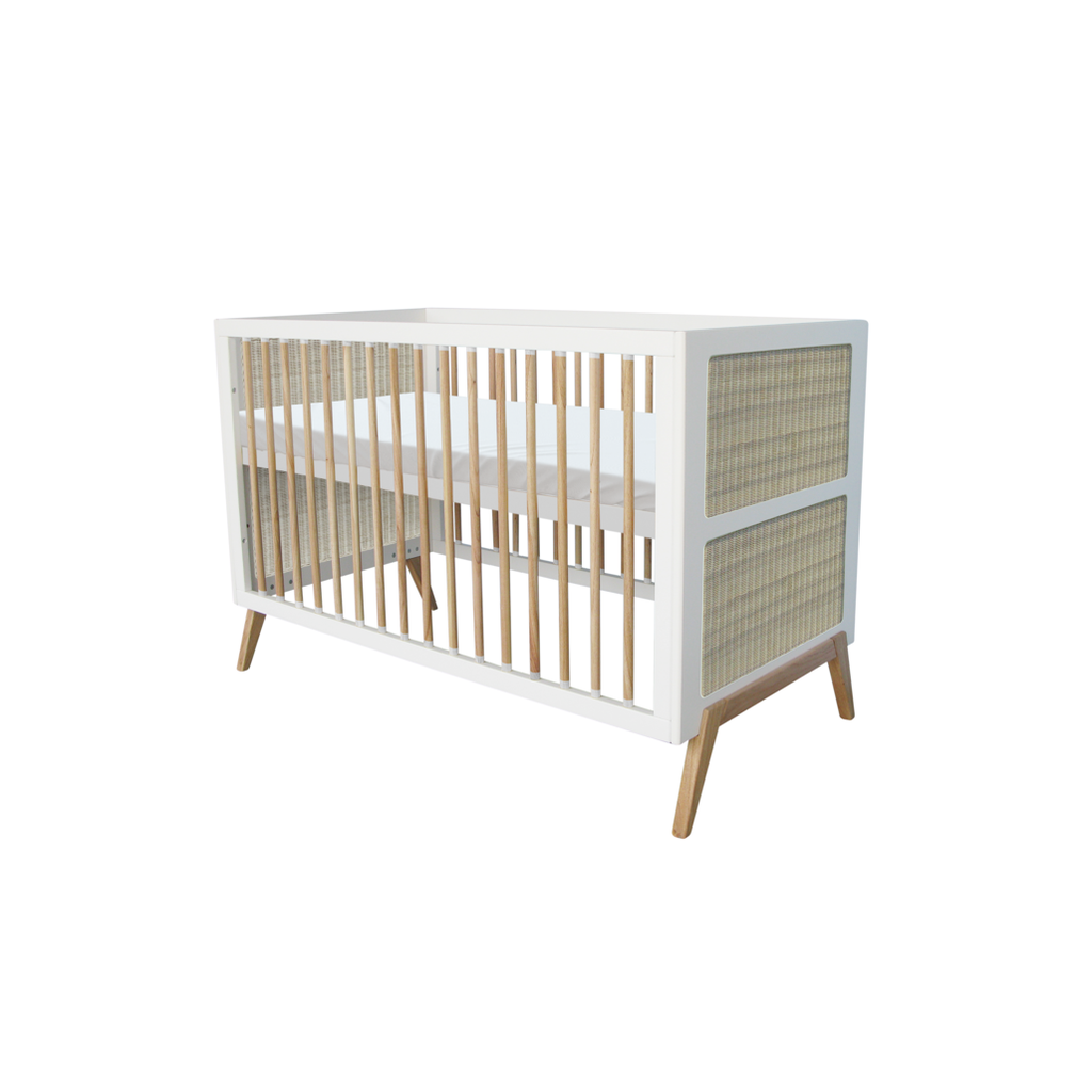 Marelia Multi-Evolutive Bed Rattan 70 x 140 - Neige